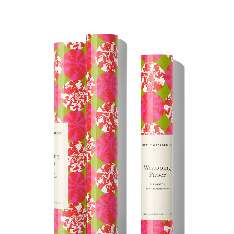 Peppermint Candy wrapping paper -roll of three sheets
