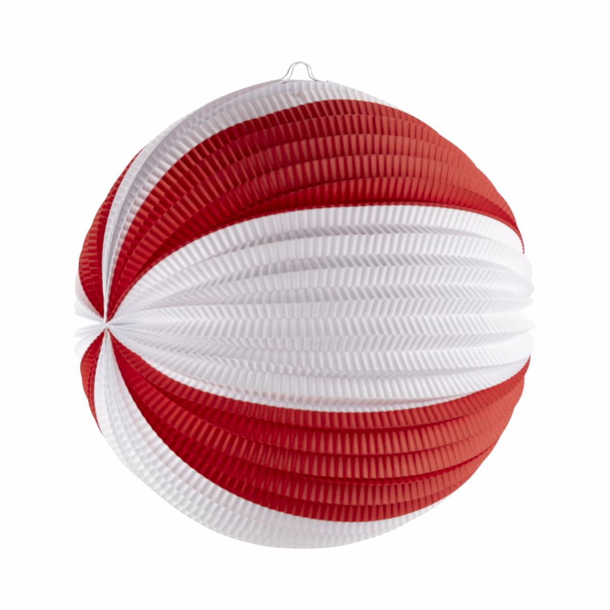 Red and Cream Accordion Paper Lanterns