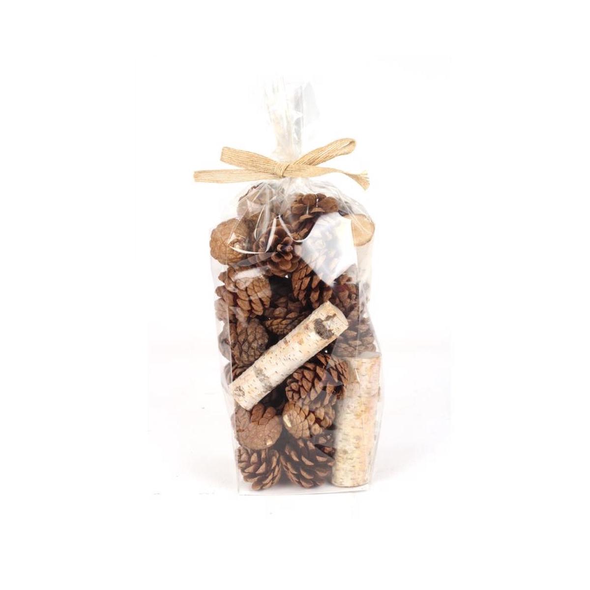 Second Nature 04987 Birch and Pinecone Bowl Filler Natural