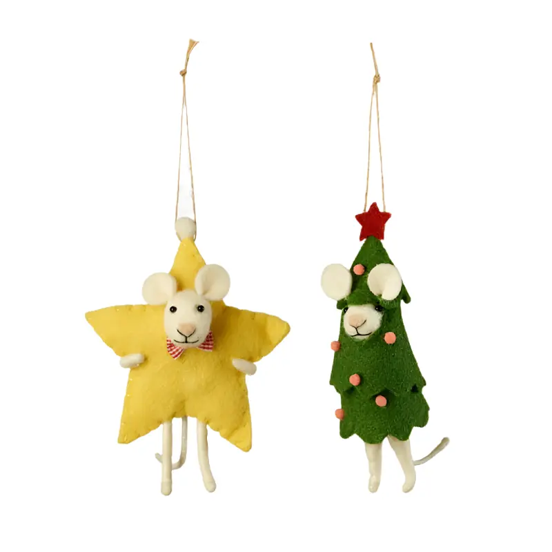 Star & Tree Mouse Ornament