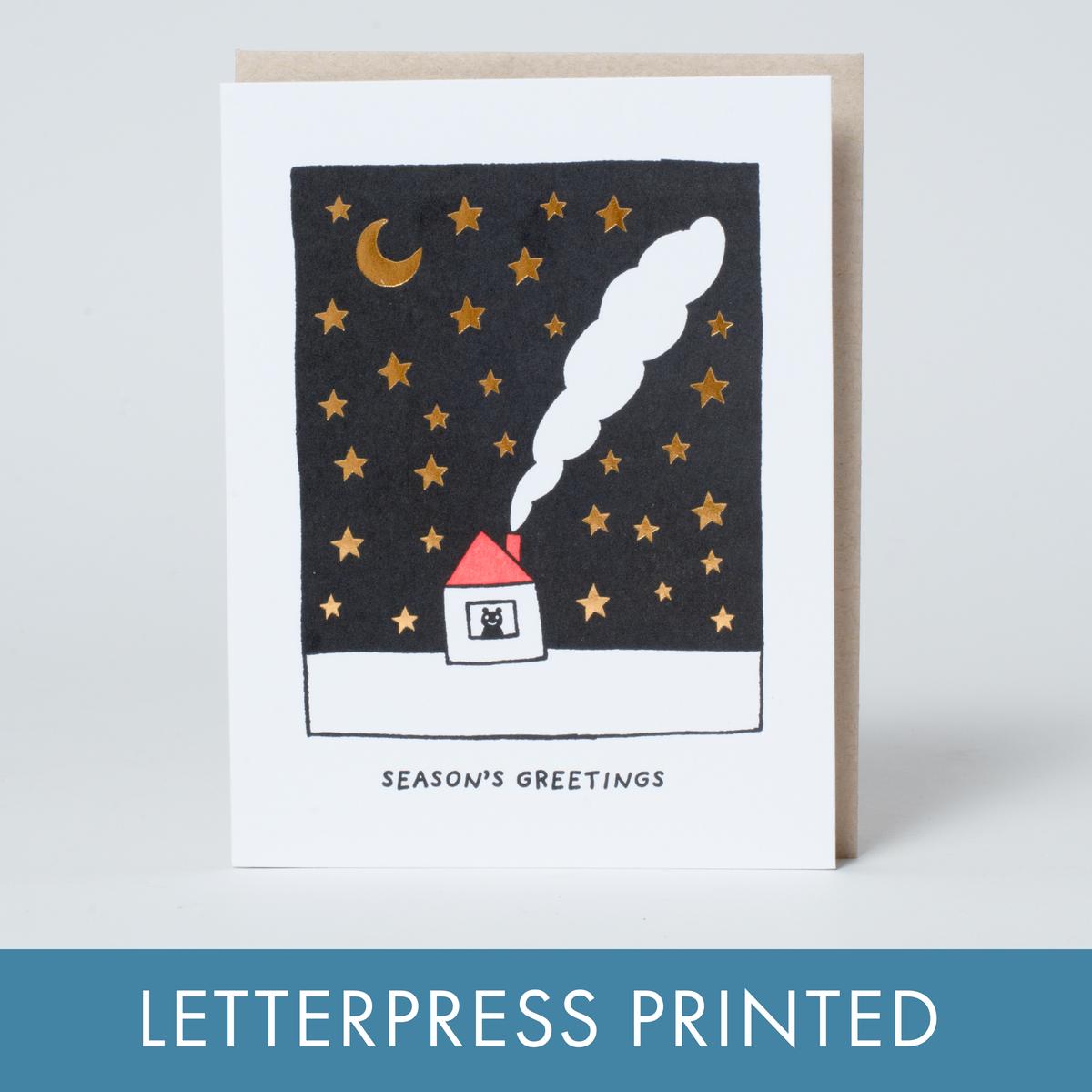 Starry Night Letterpress Holiday Card by Fugu Fugu: Box set