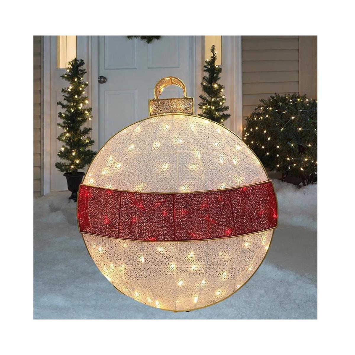 Celebrations 53763-71 LED Christmas Ornament RedWhite