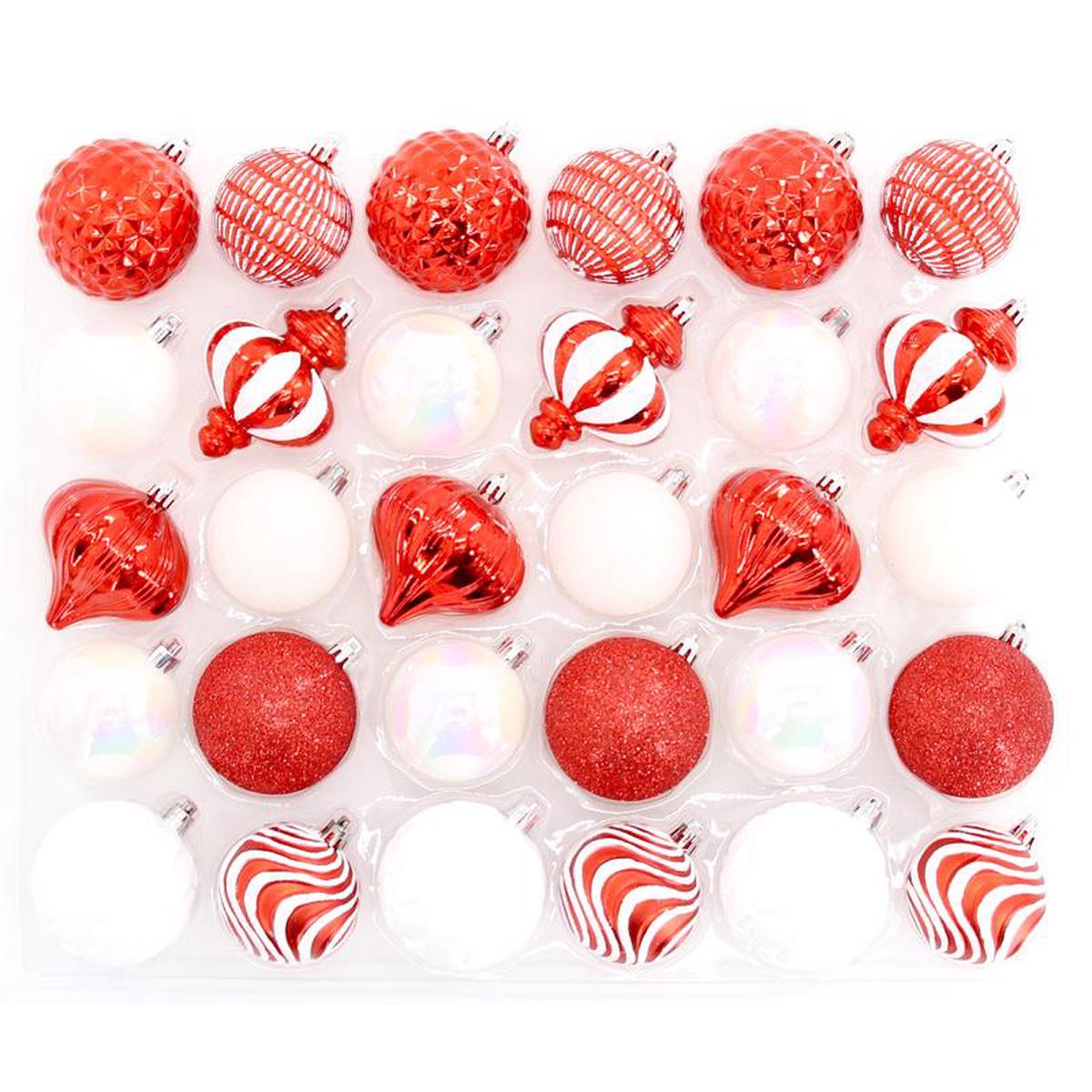 Celebrations C-23061 A Candy Cane Lane Christmas Ornaments RedWhite