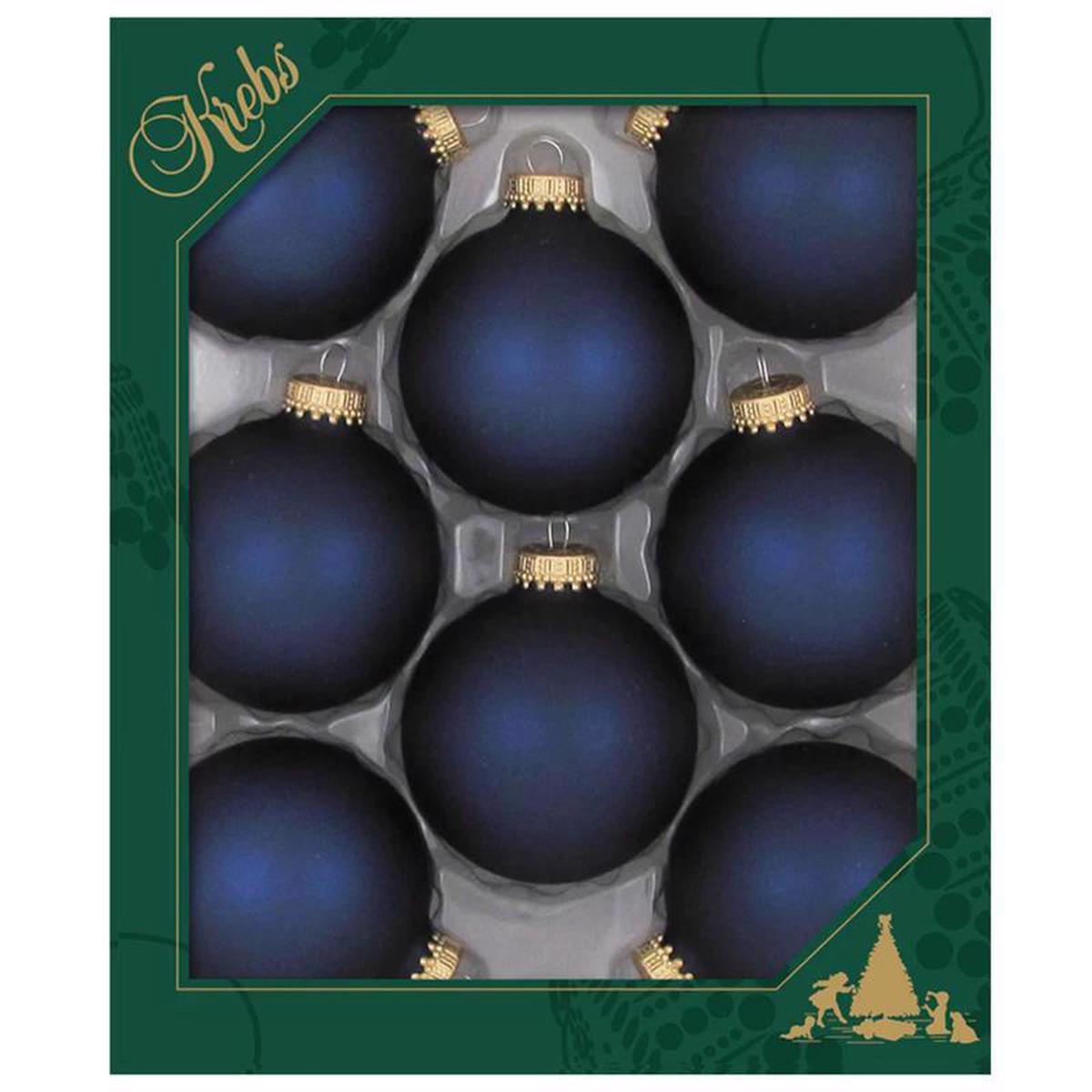 Christmas By Krebs CBK83302 Christmas Ball Ornaments Midnight Haze 2-58 inches