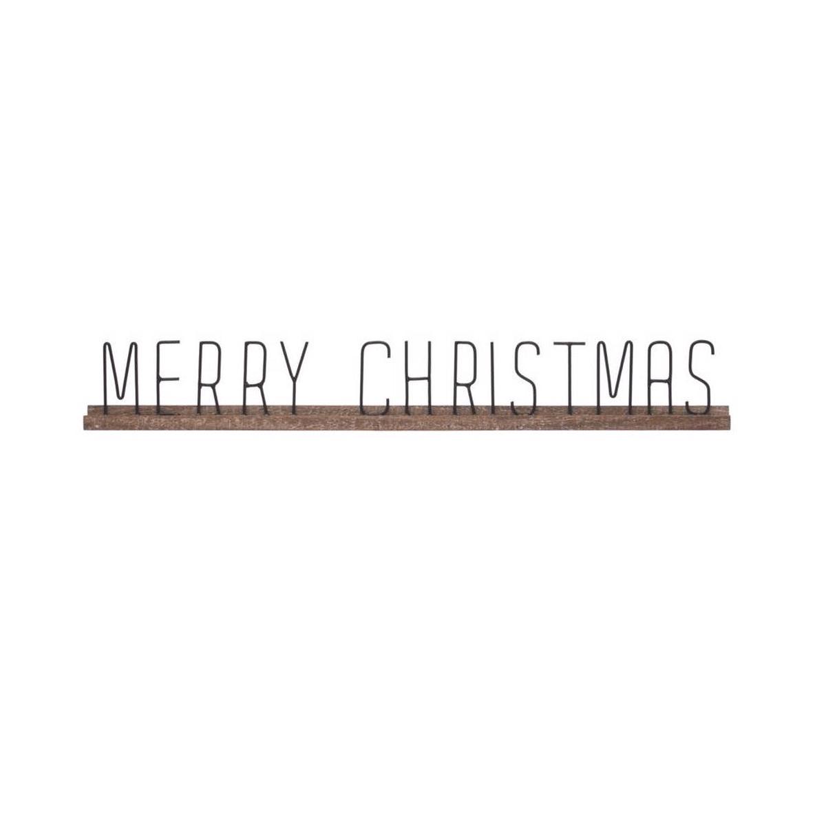 Creative Co-Op XM5493 Merry Christmas Tabletop Decor BlackBrown