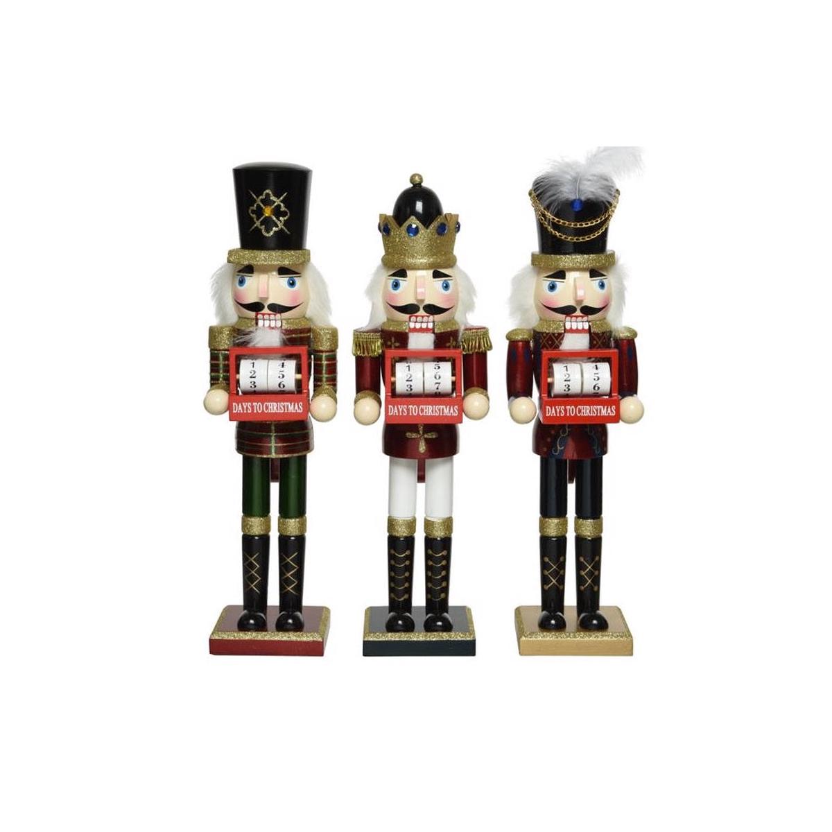 Decoris 521386 Christmas Countdown Calendar Nutcracker Multicolored