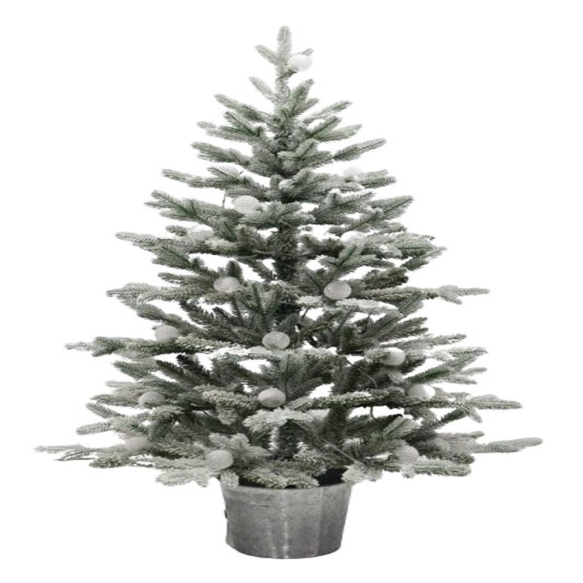 Santas Forest 33905 Snowy Spruce Potted Tree wLight 4 ft H G40 Bulb MultiClear Light