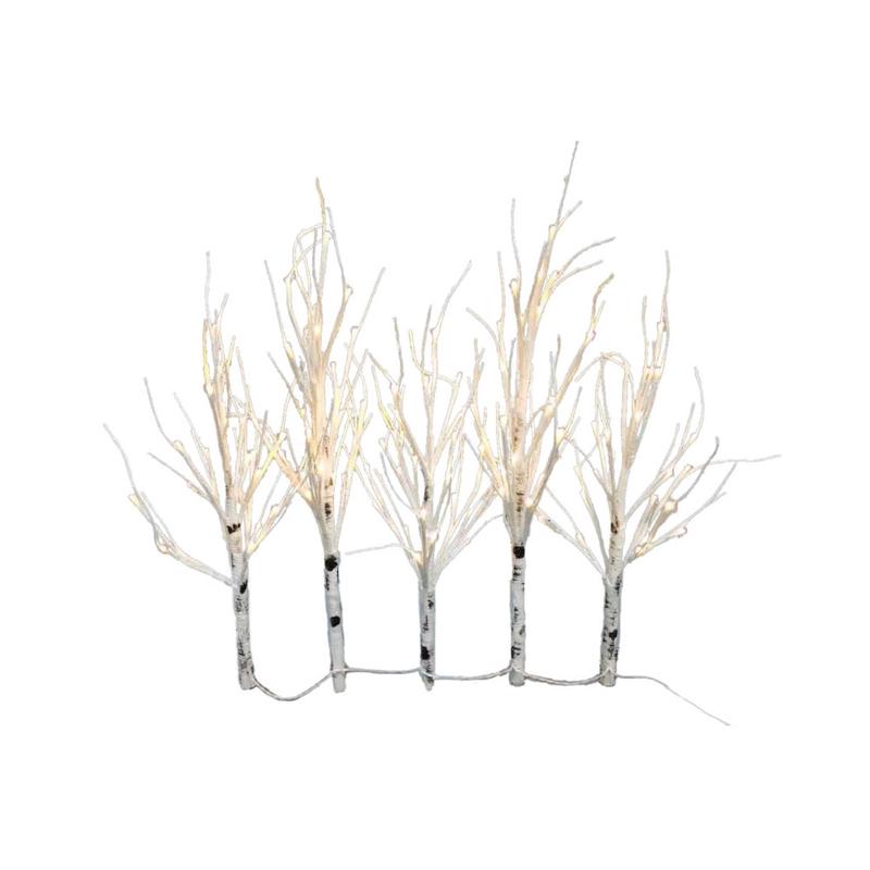 Santas Forest 36633 Tree Set Led Twig White