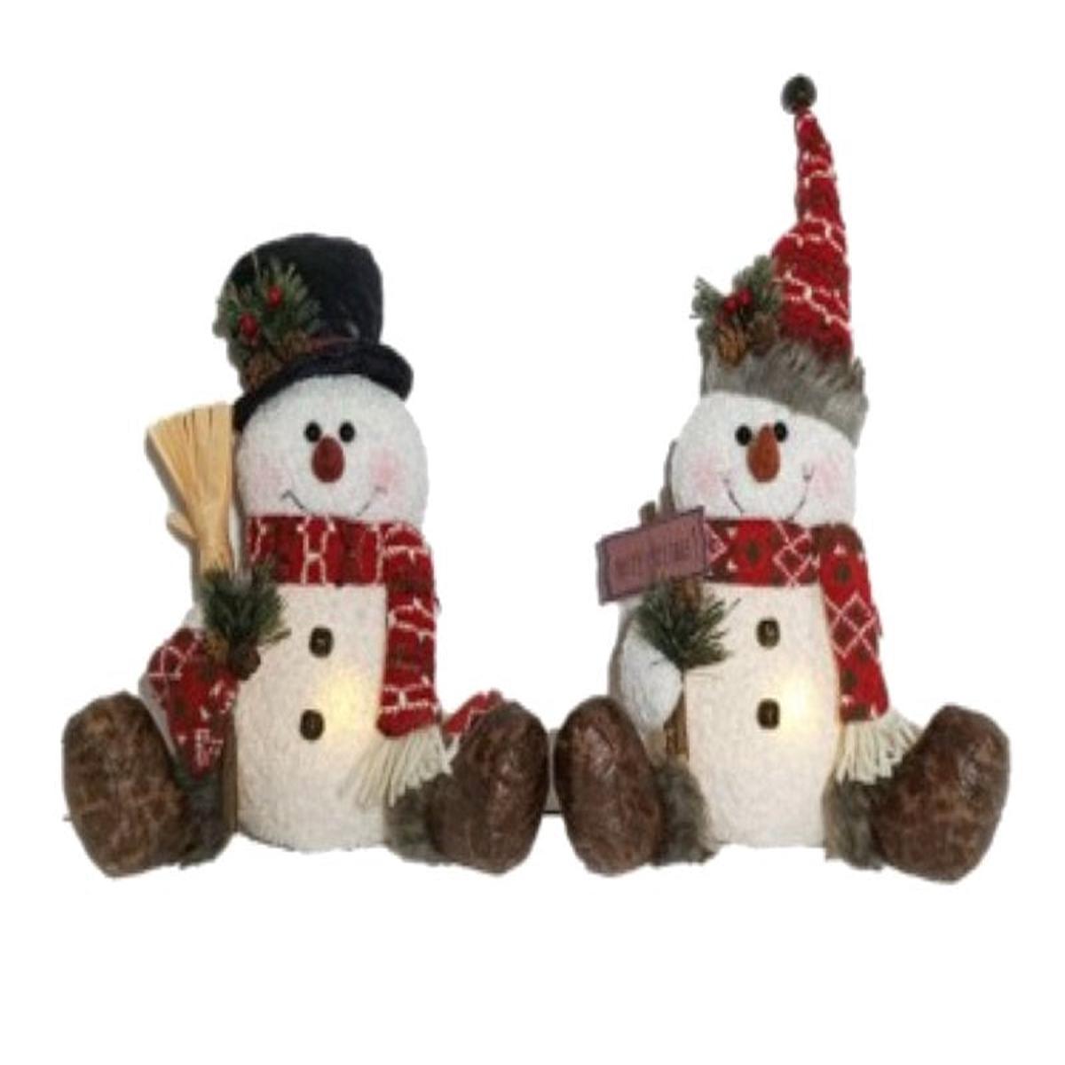 Santas Forest 48905 LED Sitting Snowman BO 13 in