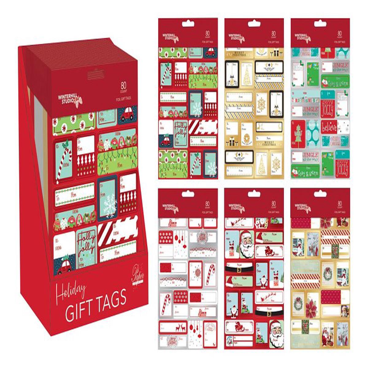 Santas Forest 69780 Gift Tag Christmas Assorted Foil