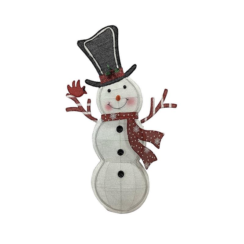Santas Forest 72813 Glistening LED Snowman White LED String Bulb
