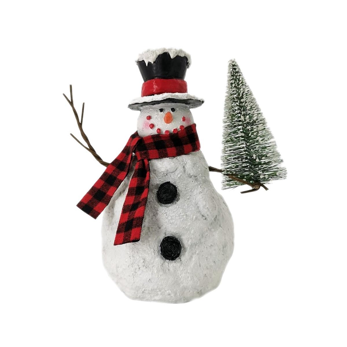 Santas Forest 89812 Snowman wStick Arms WhiteRed