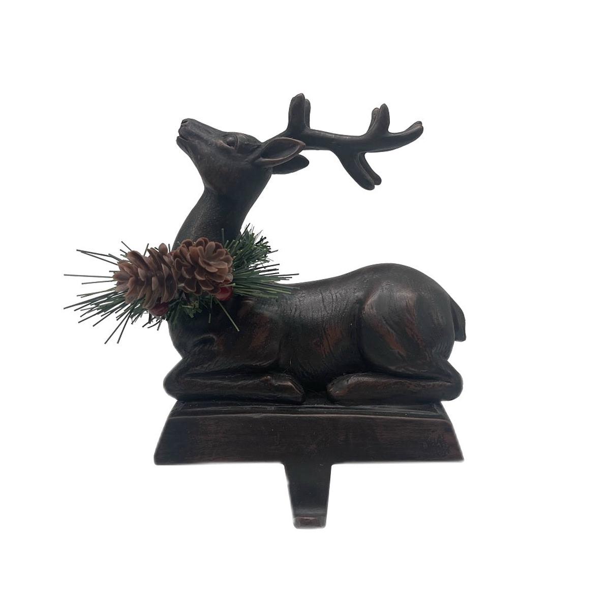 Santas Forest 89824 Buck Stocking Holder Bronze