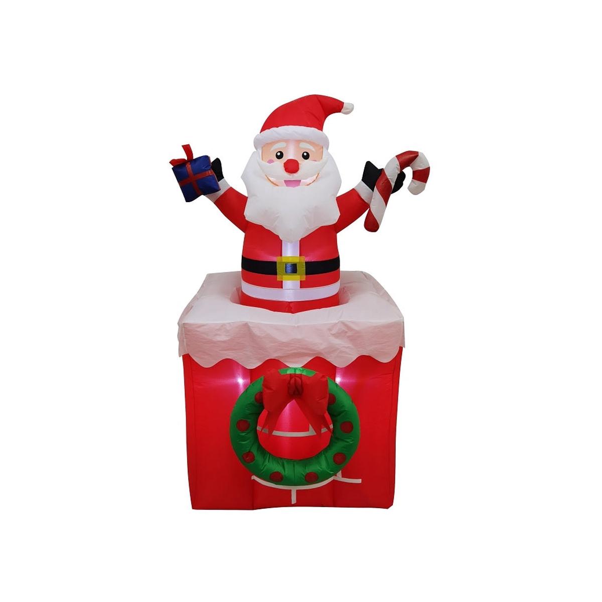 Santas Forest 90823 Inflatable Santa Pop-Up Polyester RedWhite