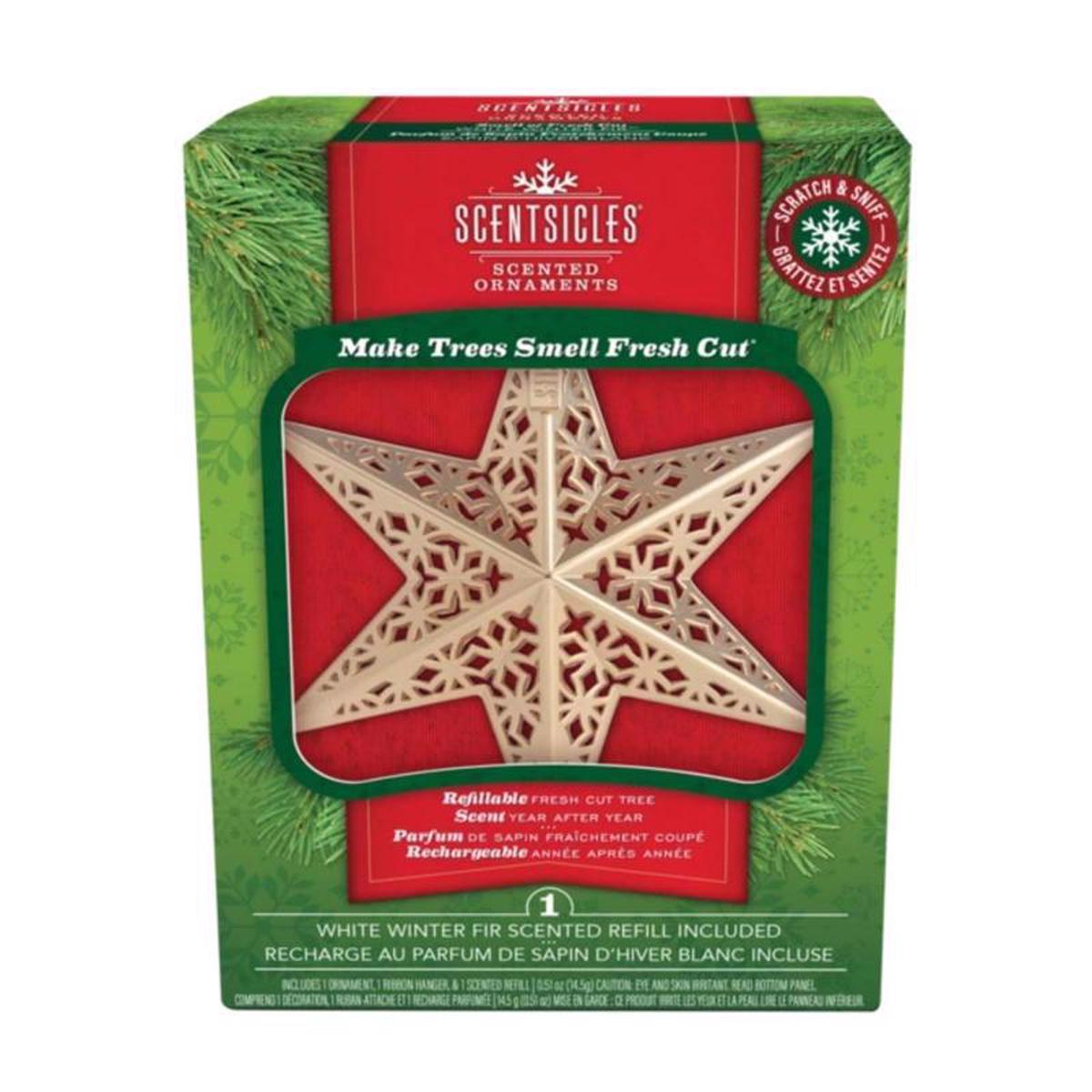 Scentsicles RSG-NA-WWF-0018 Scented Decorative Star Christmas Ornament Gold
