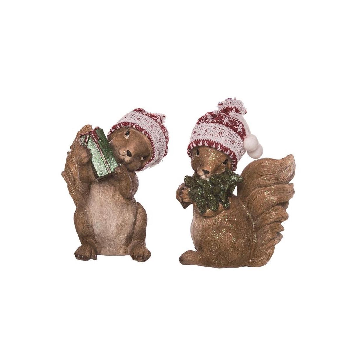 Transpac TC02255 Squirrel Figurine Multicolored 7 inches
