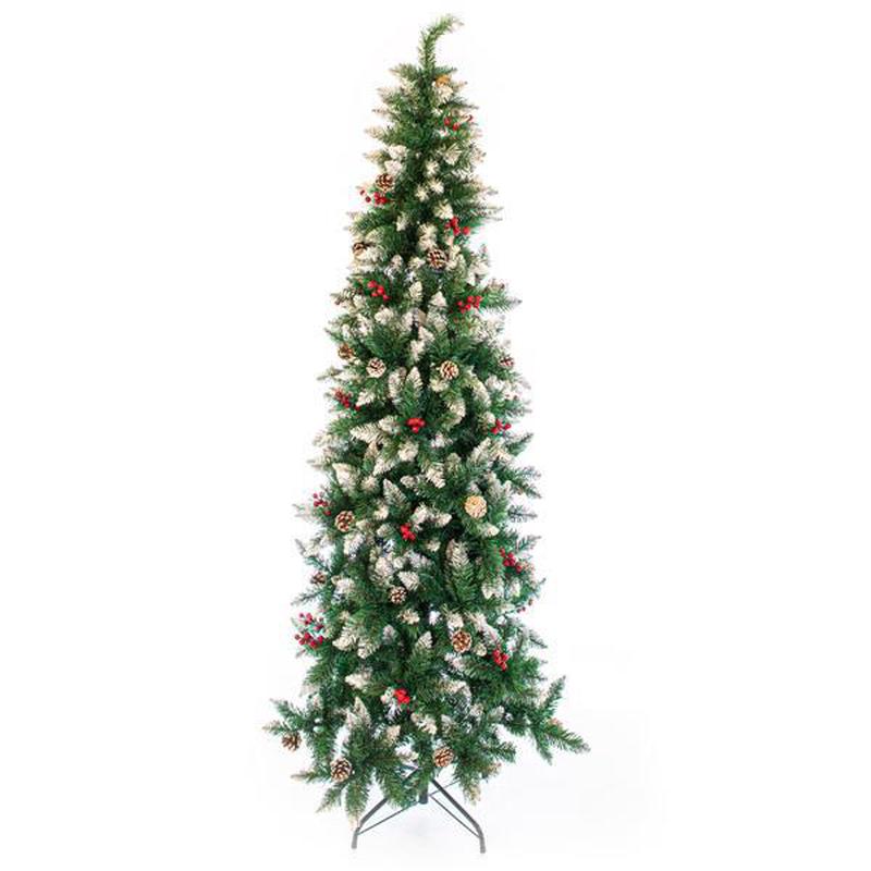 BUCHAREST FIR TREE SNOW-COVERED WITH RED BERRY 90x90x240 - Default Title