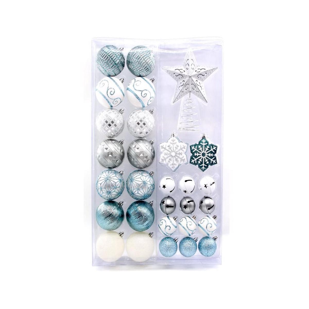 Celebrations C-23159 C Frosty Christmas Ornaments BlueWhite