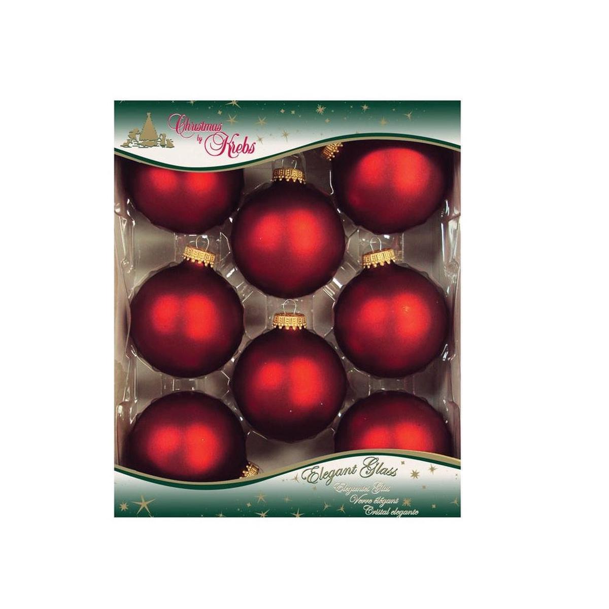 Christmas by Krebs CBK70209 Ball Ornament Red Velvet