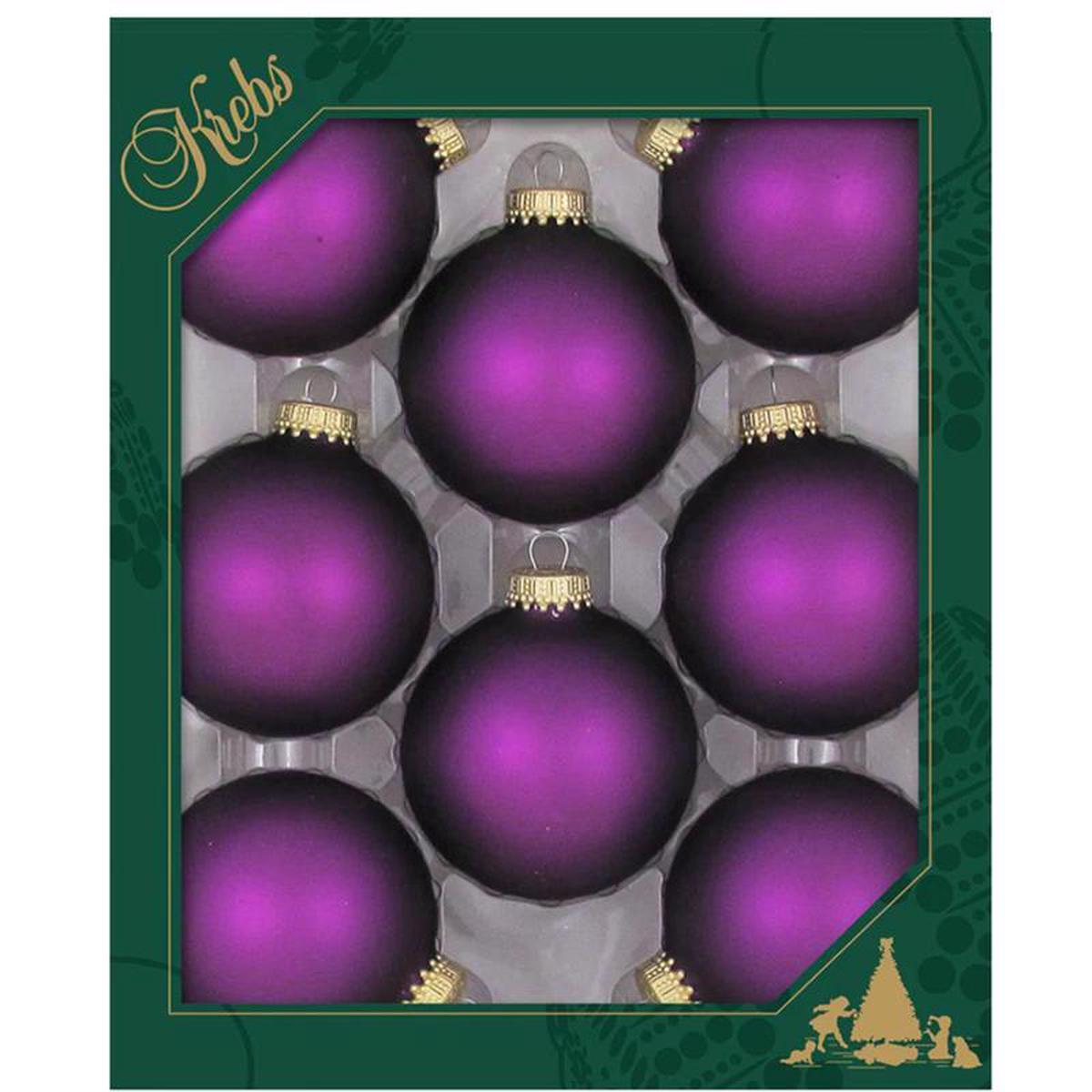 Christmas By Krebs CBK83309 Velvet Ball Ornament Purple Magic Velvet