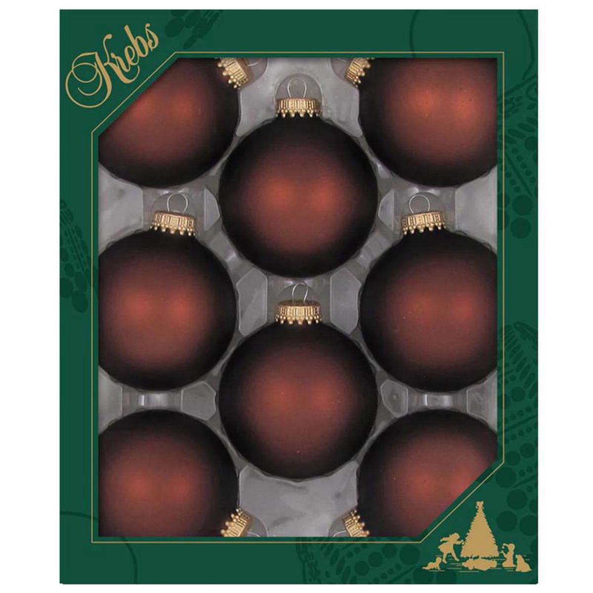 Christmas By Krebs CBK83313 Christmas Ball Ornaments, Mustang Velvet, 2-5/8 inches