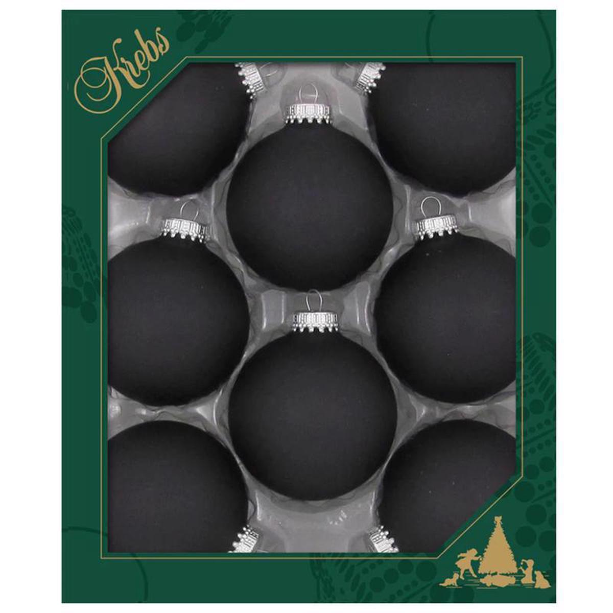 Christmas By Krebs CBK83444 Christmas Ball Ornaments Ebony Velvet 2-58 inches