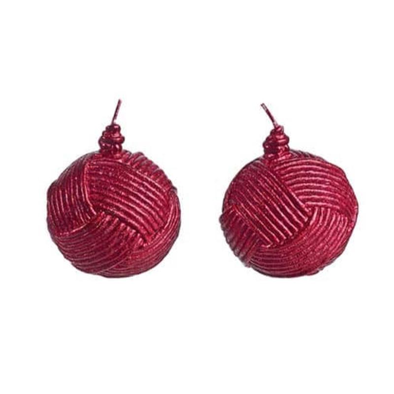 Christmas Candle Red S/2 8cm - Default Title