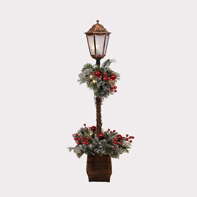 COLUMN WITH CHRISTMAS GARLAND LIGHTED WITH TRANSFORMER 40x40x120 - Default Title