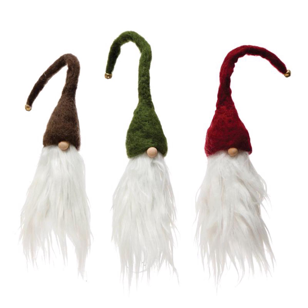 Creative Co-op XM8605A Home for the Holidays Gnome Christmas Bottle Topper Multicolored