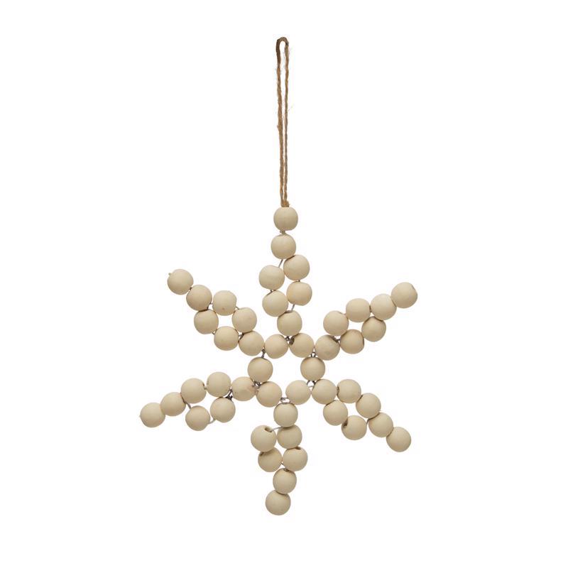Creative Co-op XS1527 Bead Christmas Ornament White