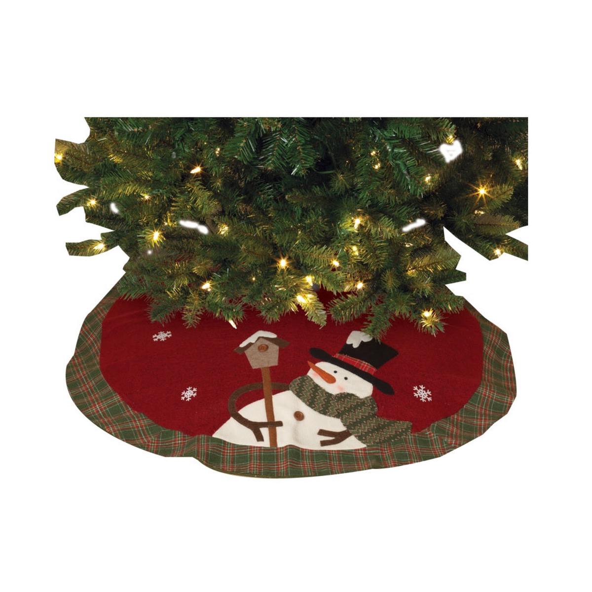 Gerson 2554160 Christmas Snowman Tree Skirt 42 Inch