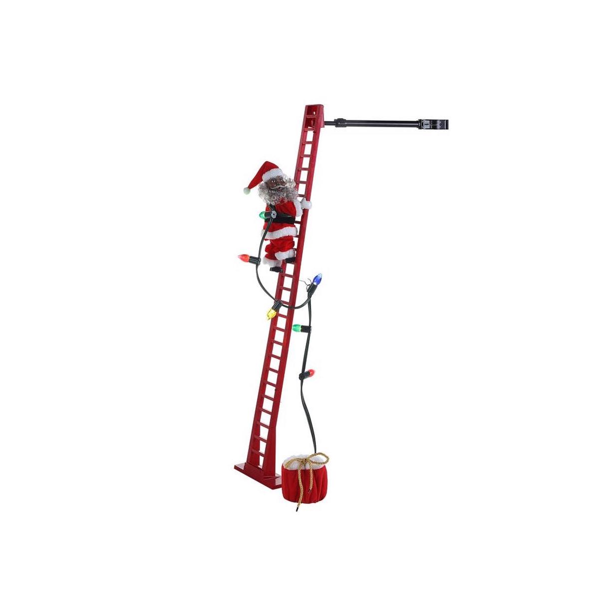 Mr Christmas 37265AC LED Santa Climbing Table Decor FabricPlastic