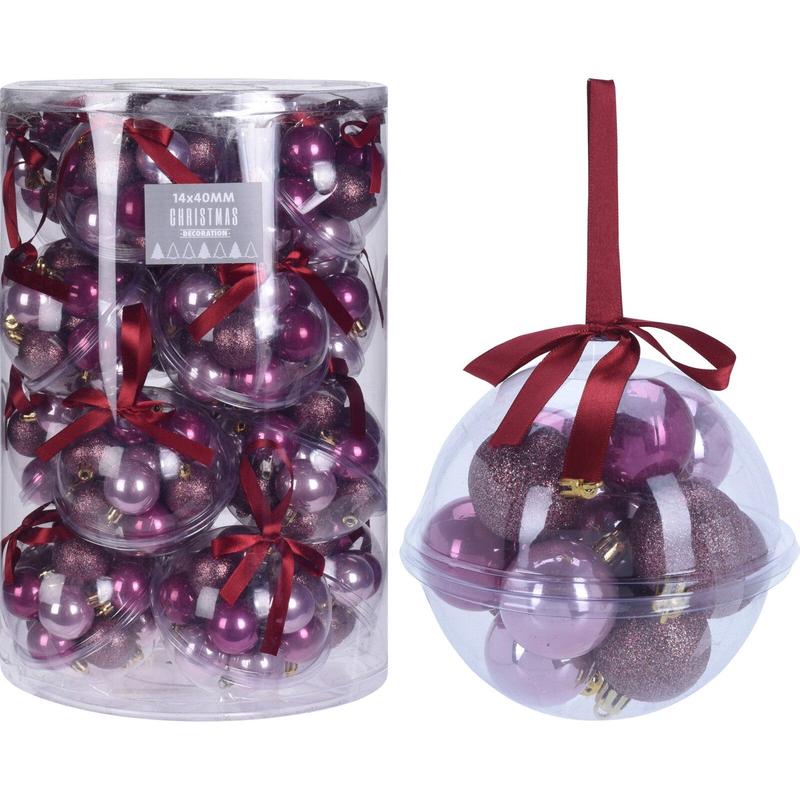 Plastic Fuchsia Balls in Ball 4cm S/14 - Default Title