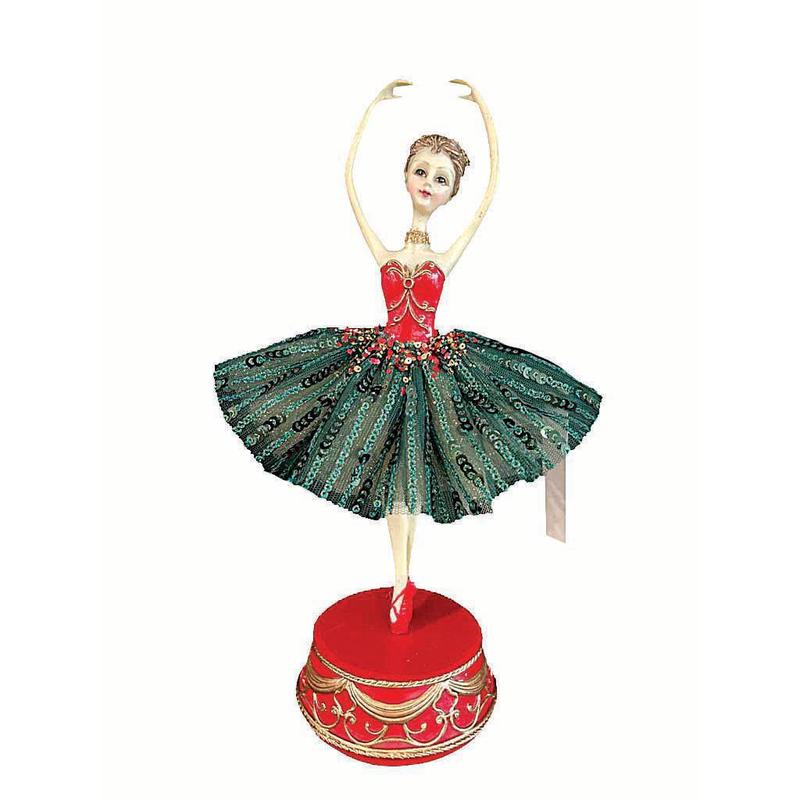 Porcelain Ballerina Red 33cm - Default Title