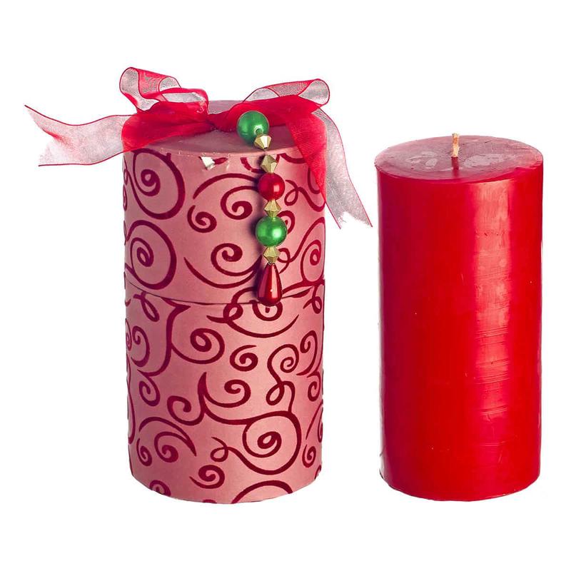 Red Candle in Box 15cm - Default Title