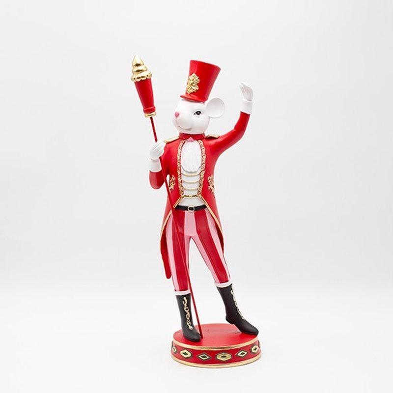RED POLYRESIN SOLDIER MOUSE 18x13x40 - Default Title