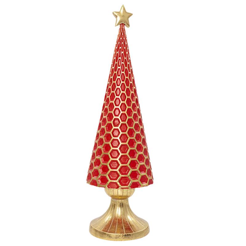 RED TREE WITH GOLDEN BASE 15x15x47 - Default Title