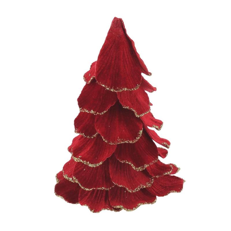 Red Velvet Fir with Gold Glitter 12x12x16 - Default Title