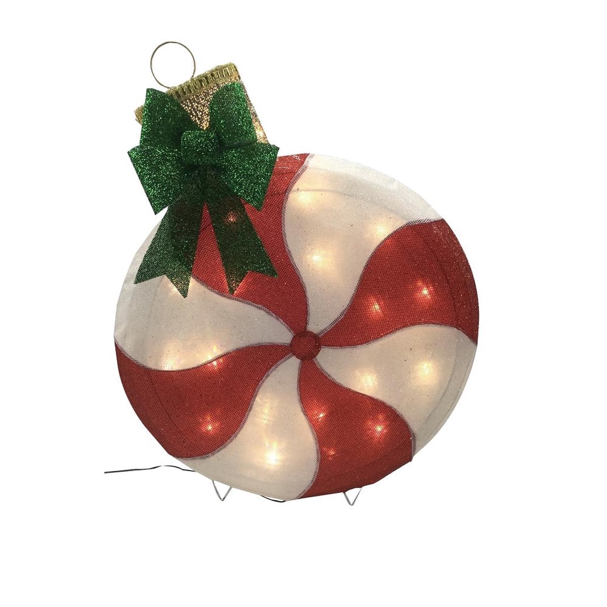 Santa Forest 72707 3D Prelit Christmas Candycane Striped Ornament 32 Inch