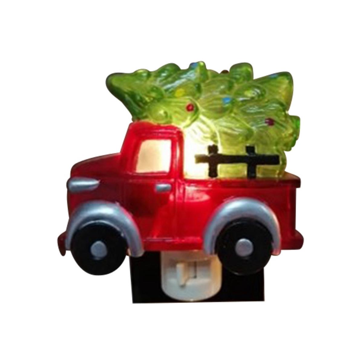 Santas Forest 65607 Light Night Truck with Tree RedGreen