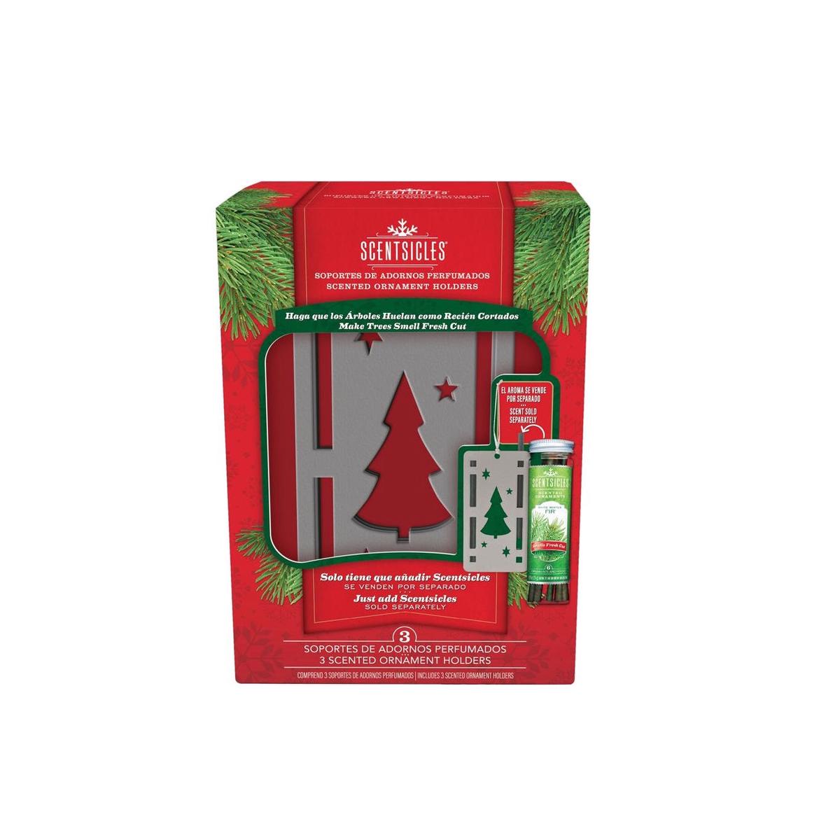 Scentsicles TRIO-NA-0021-1 Scented Holders Christmas Ornament, Grey