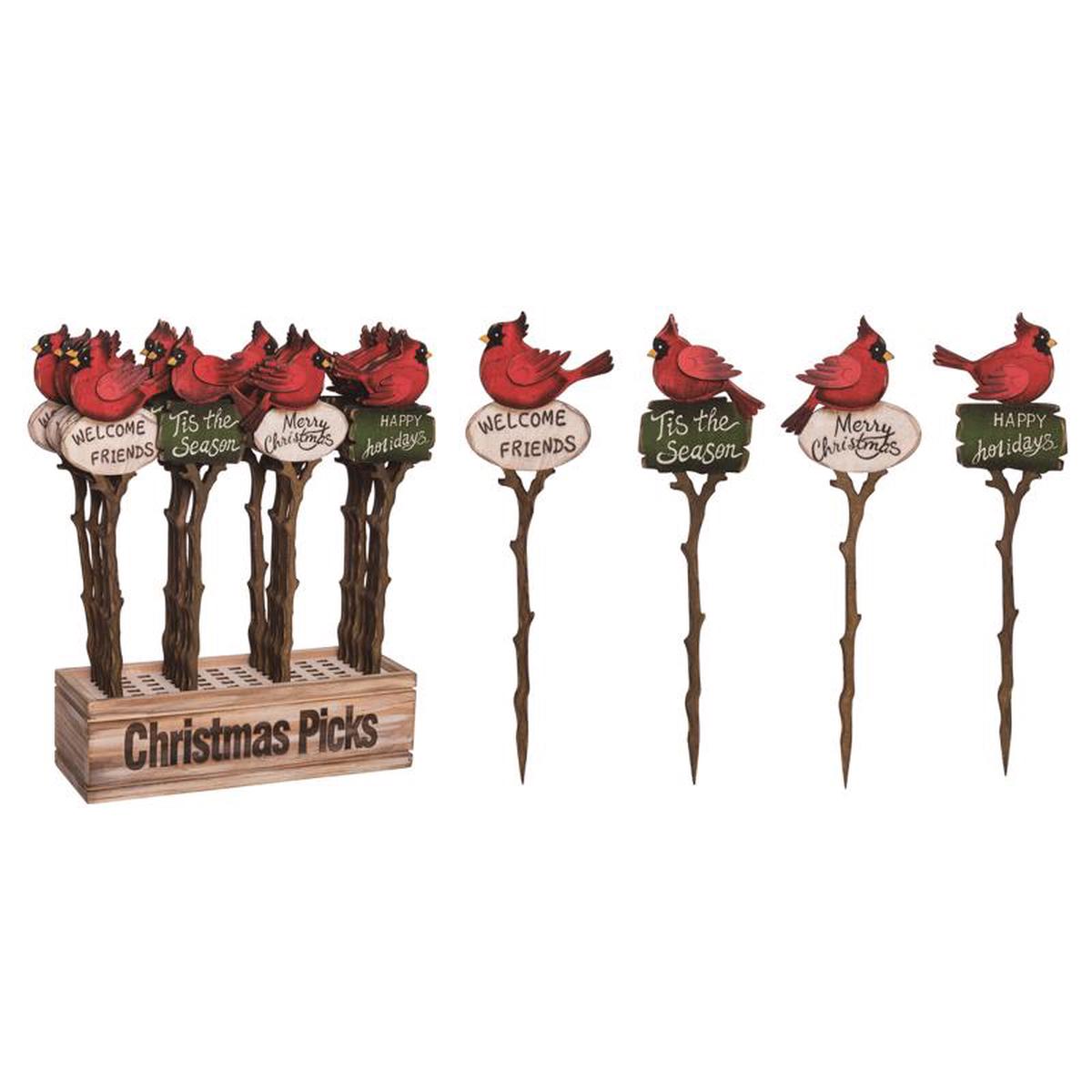 Transpac TC01130 Cardinal Plant Stake Multicolored 13 inches