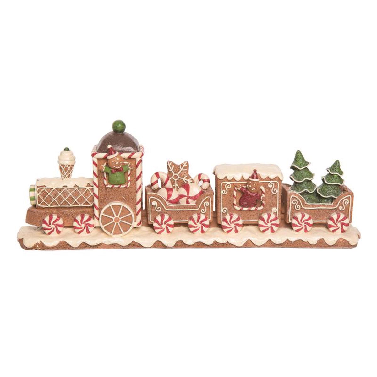 Transpac TC01139 Gingerbread Train Indoor Christmas Decor Multicolored 65 inches