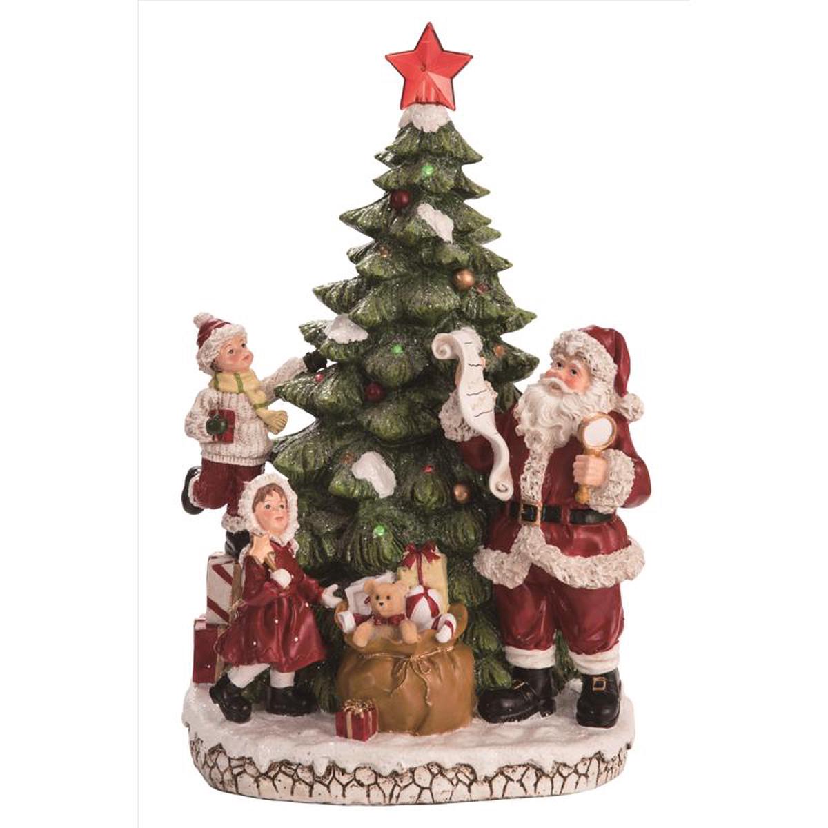 Transpac Y4807 Christmas Tree wSanta Children Table Decor 17 inches