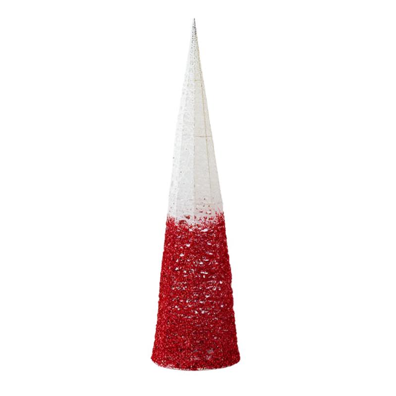 TREE CONE WHITE-RED 20x20x80 - Default Title