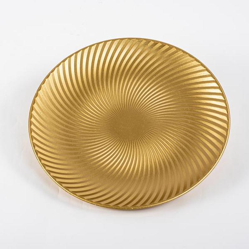 WOODEN CHAMPAGNE PLATES 40cm - Default Title