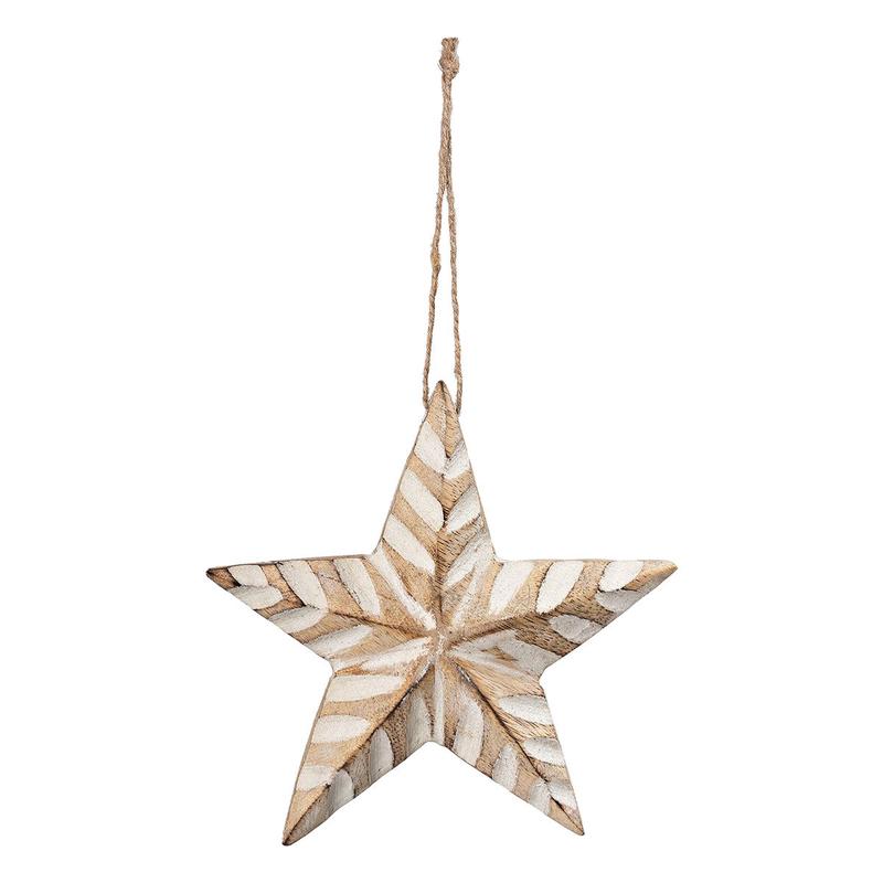 Wooden Star Carved 13cm - Default Title