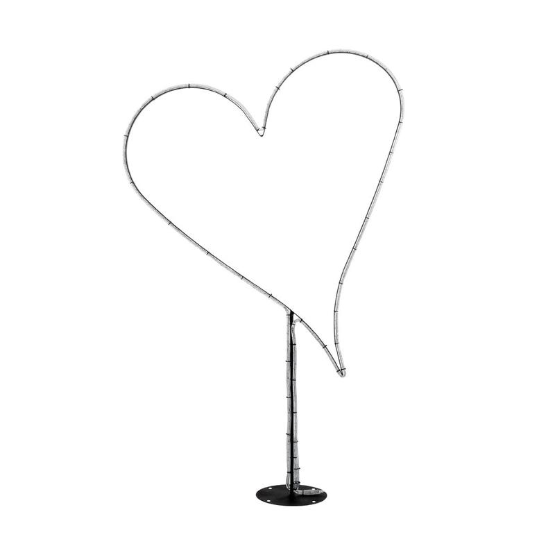 XMAS-HEART Christmas Decorative Light LED 19.5W 780lm 360 AC 220-240V Waterproof IP65 Warm White 2700K - Black & Transparent - L100 x W25 x H157
