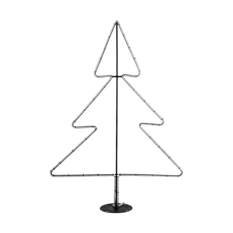 XMAS-TREE-SMALL Christmas Decorative Light LED 19.5W 780lm 360 AC 220-240V Waterproof IP65 Warm White 2700K - Black & Transparent - L102 x W25 x H142