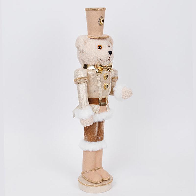 BEAR SOLDIER WITH CHAMPAGNE CLOTHES 17x11x53